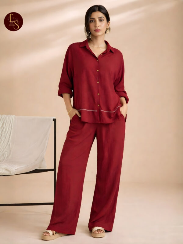 luxury-womens-co-ord-set-uae-designer-two-piece-in-rust-colour