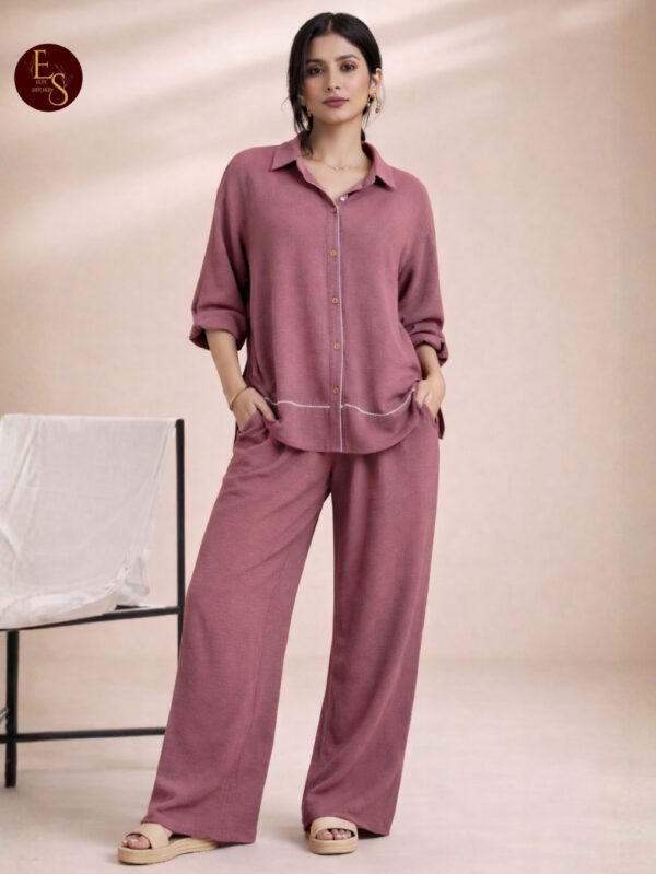 luxury-womens-co-ord-set-uae-designer-two-piece-in-rosy-pink-rust-brown